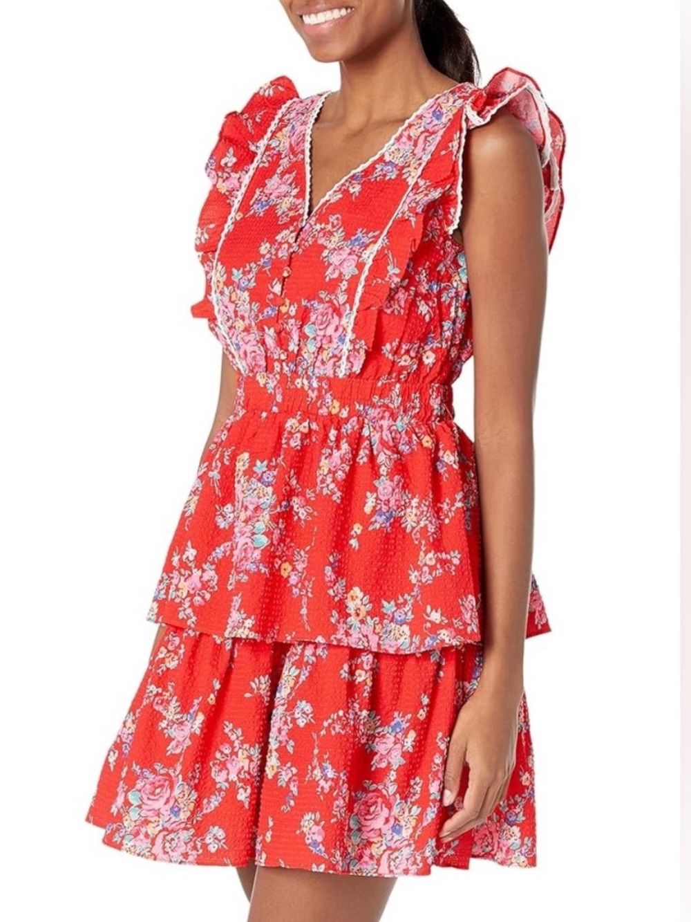 Betsey Johnson Bush Gardens Seersucker Mini Dress, XL